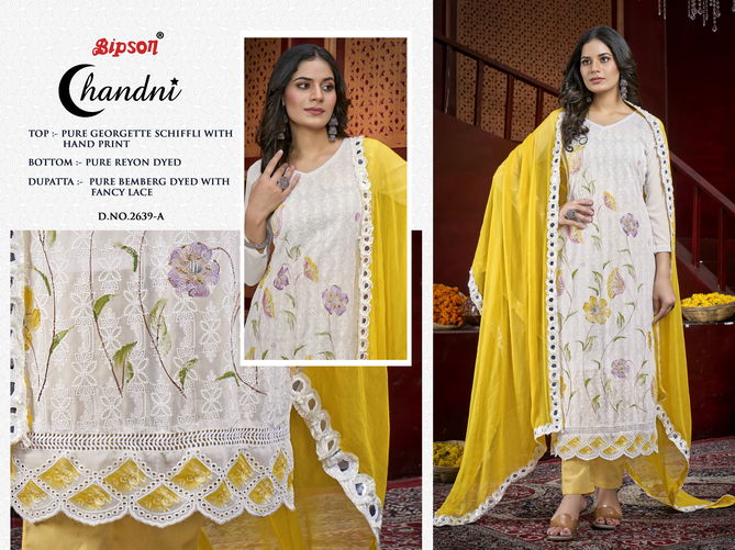 Chandni 2639 By Bipson Printed Georgette Dress Material Wholesale Price In Surat
